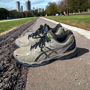 Asics GEL-Nimbus 16 T435N Men’s Running Training Shoes Sneakers White Blue Sz 10